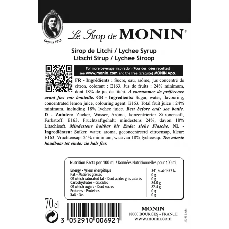 Op zoek naar Monin lychee siroop? Wij leveren voordelig en snel!