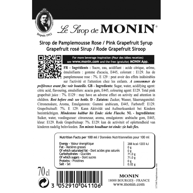 Op zoek naar Monin rode grapefruit siroop? Voordelig en snel geleverd!