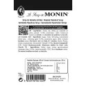 Monin Geroosterde Hazelnoot siroop ingrediënten etiket - Natuurlijke aroma's zonder kunstmatige kleurstoffen