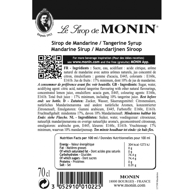 Op zoek naar Monin mandarijnen siroop? Wij leveren voordelig en snel!