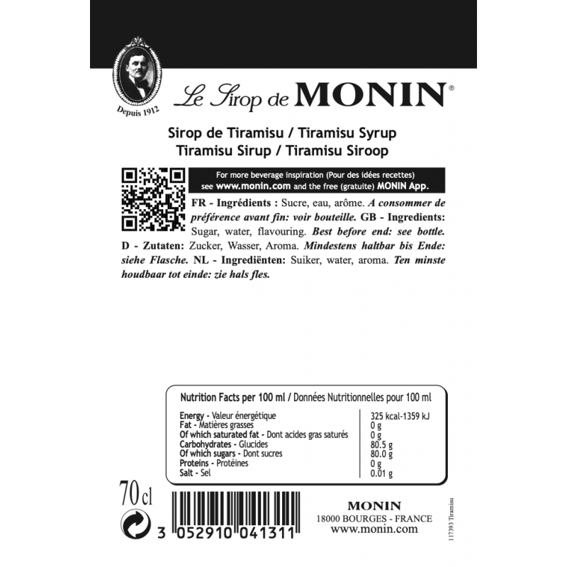 Op zoek naar Monin Tiramisu siroop? Wij leveren voordelig en snel!