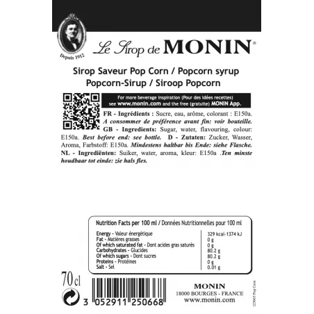 Monin Popcorn Siroop