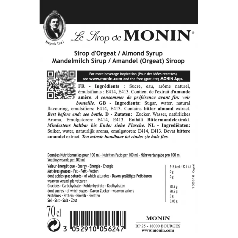 Op zoek naar Monin amandel siroop? Wij leveren voordelig en snel!