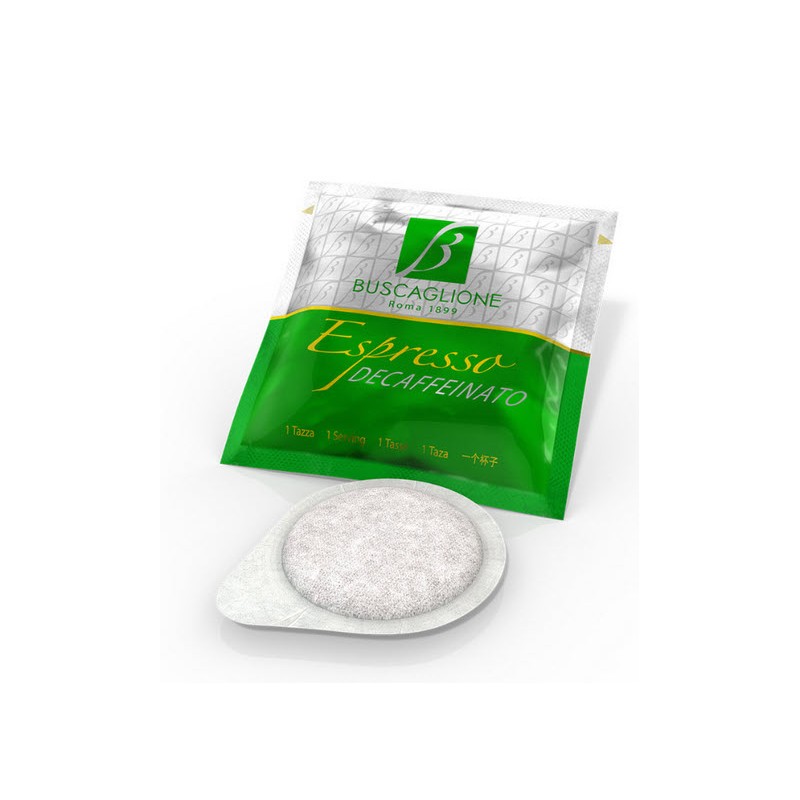 Buscaglione ESE Espresso pads - Long Decaffeinato|Dekoffiethuiswinkel.nl|ESE pads