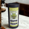 Wild Kopi Luwak van koffiebranderij Dieren op een sfeerfoto in een luxe geschenkverpakking met een etiket met de civetkat