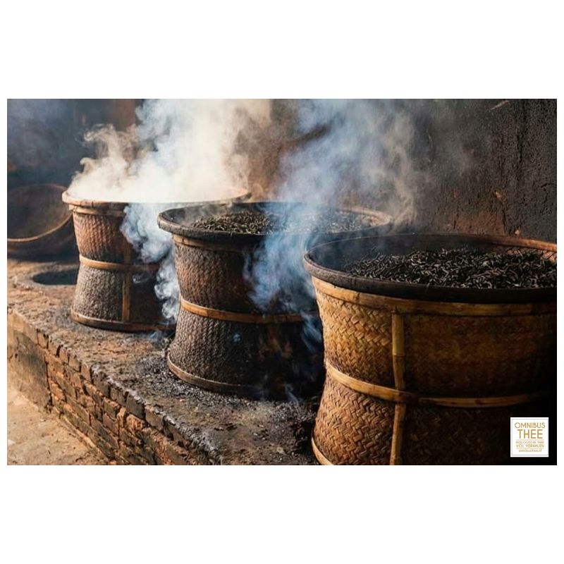 Omnibus Lapsang Souchong wordt gerookt